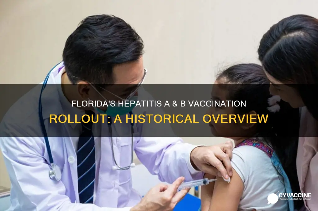 when did florida start vaccinating hep a and b