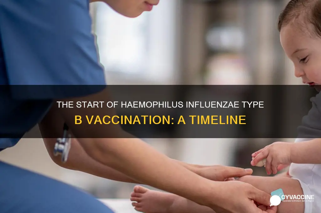 when did haemophilus influenzae type b vaccination start