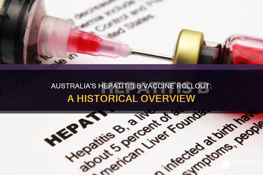 when did hep b vaccine start in australia