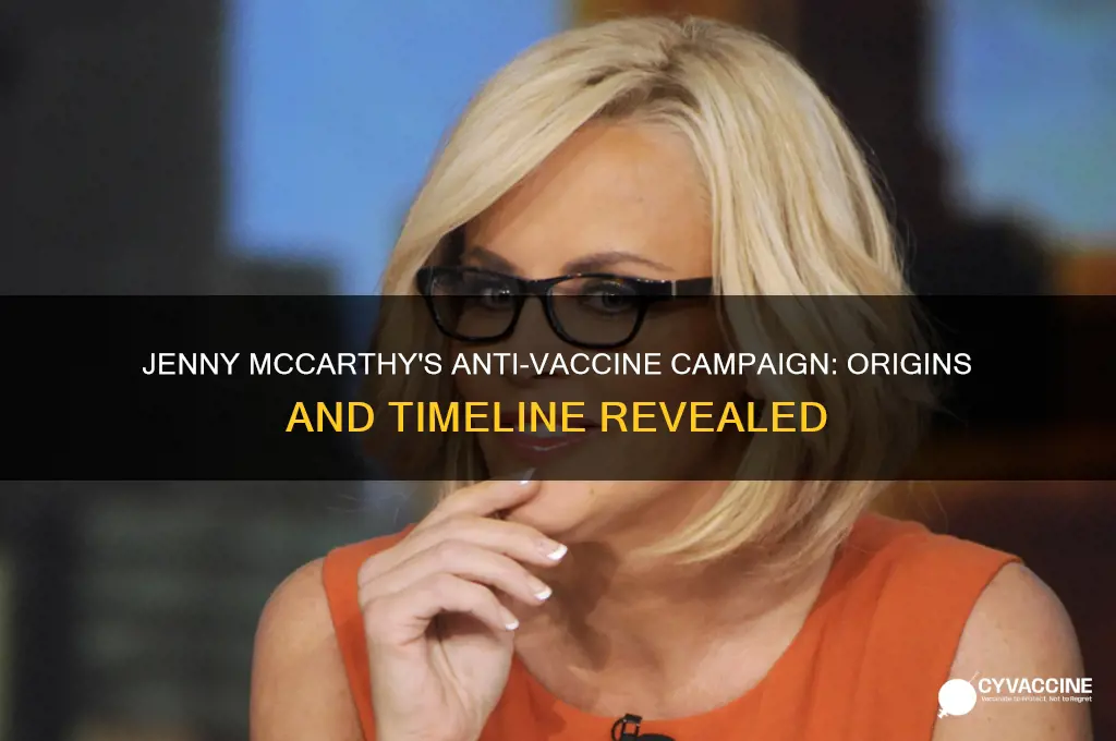 when did jenny mccarthy start campaigning against vaccines