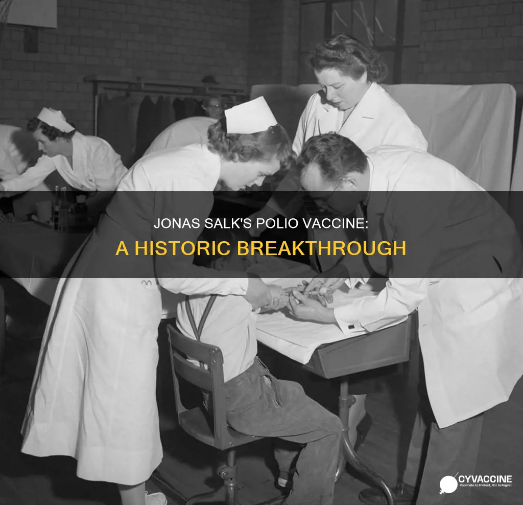 when did jonas salk invent a vaccine for polio