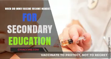 MMR Vaccine Mandate: When Did Secondary Schools Require It?