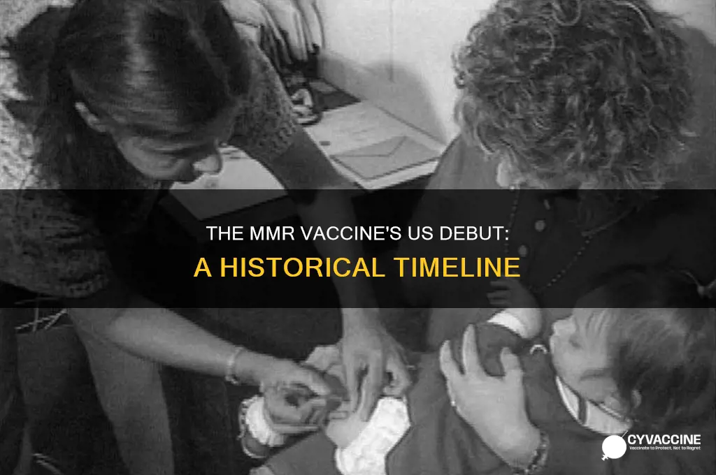 when did mmr vaccine come out in us