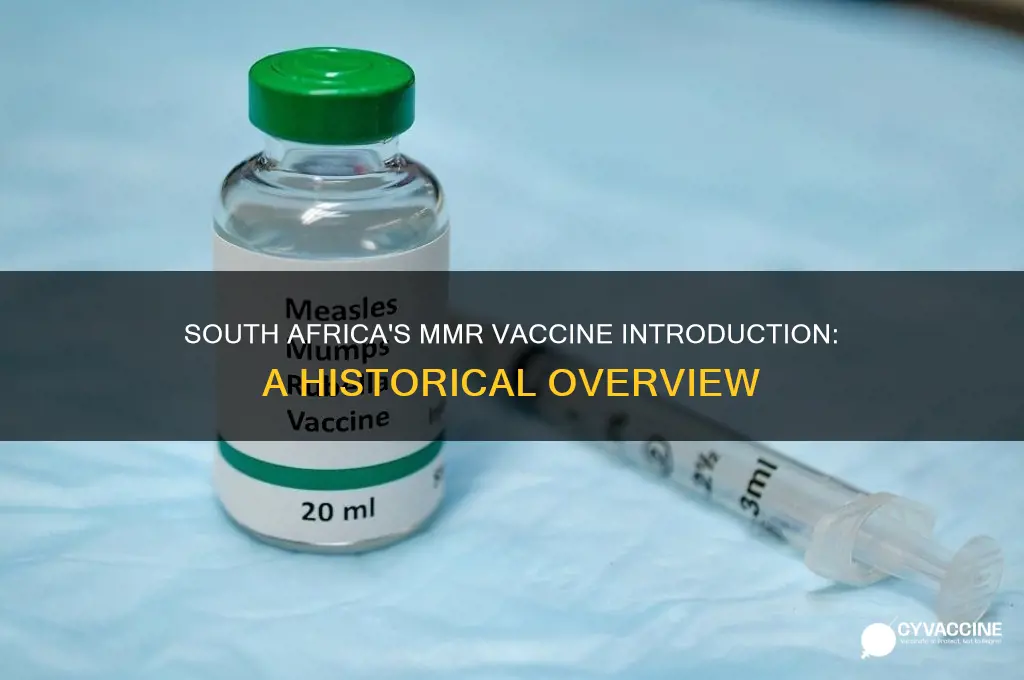 when did mmr vaccine start in south africa