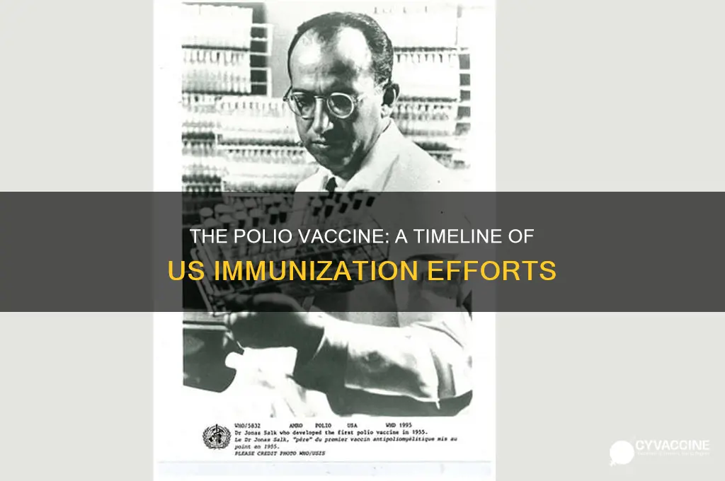 when did polio vaccinations begin in the united states