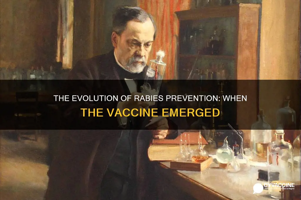 when did rabies vaccine become available