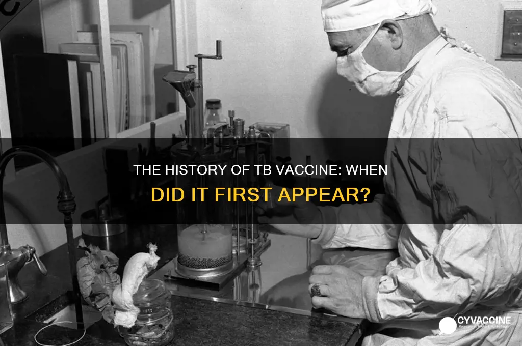 when did tb vaccine come out