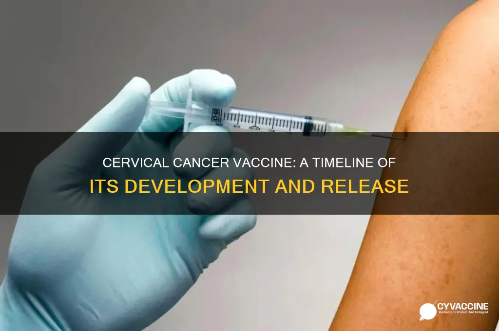 when did the cervical cancer vaccine come out