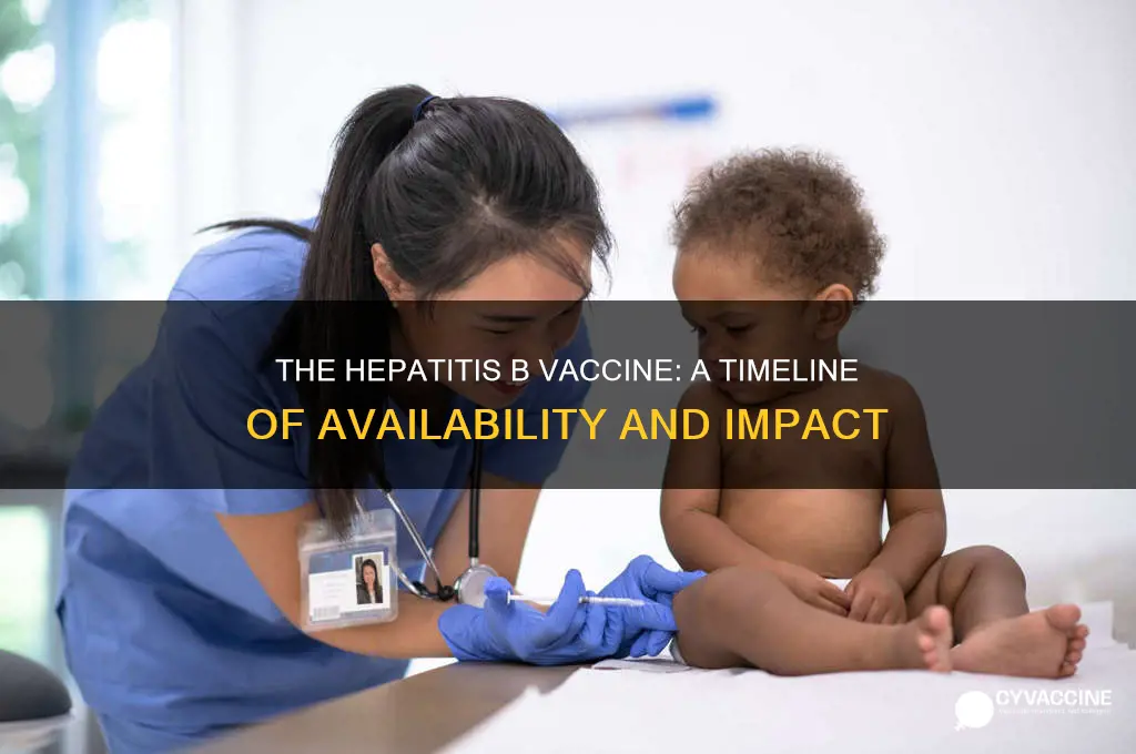 when did the hepatitis b vaccine become available