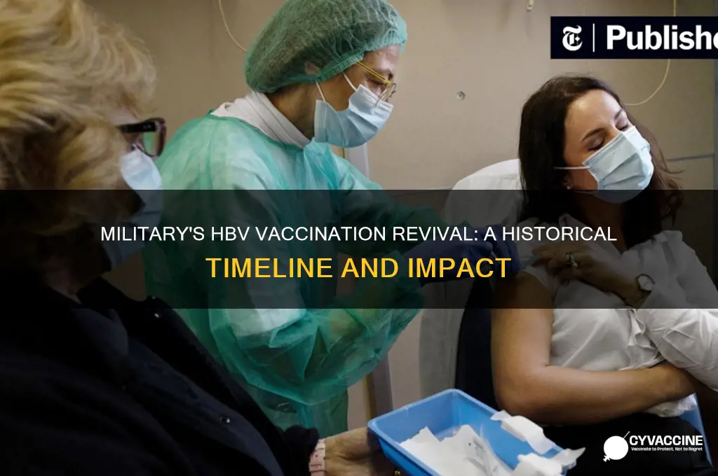 when did the military start vaccinating againt hbv