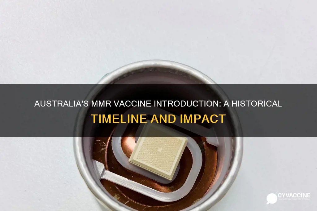 when did the mmr vaccine come out in australia