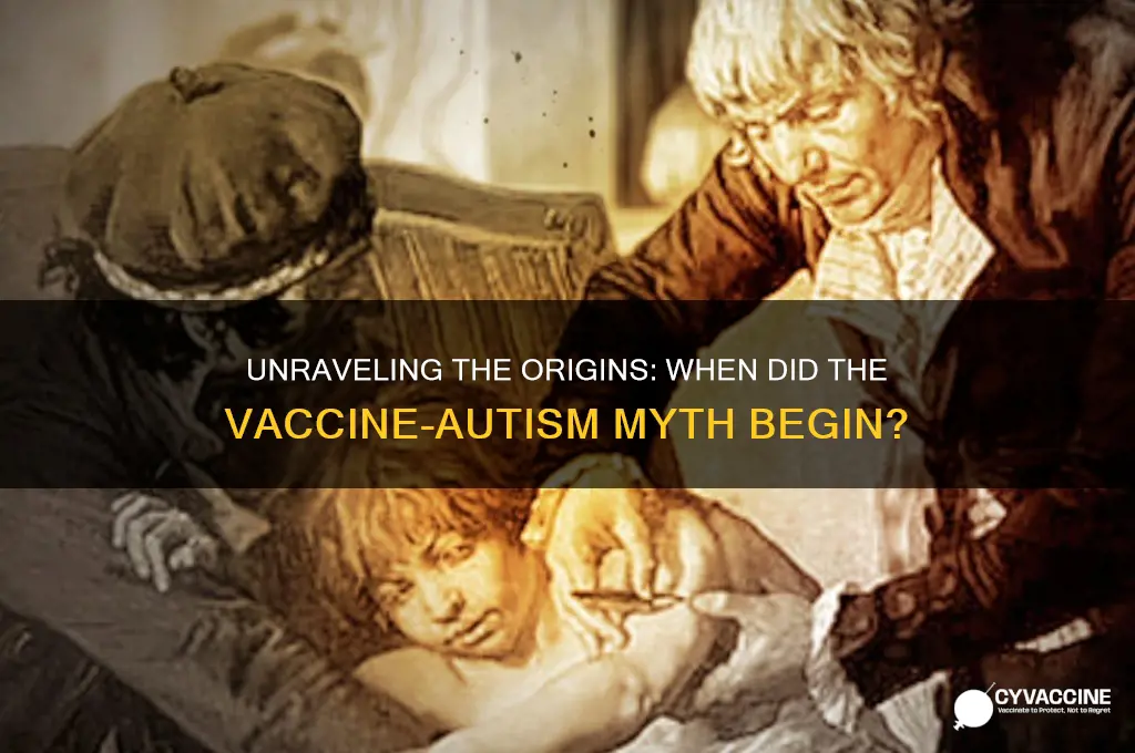 when did the myth about vaccines leading to autism start