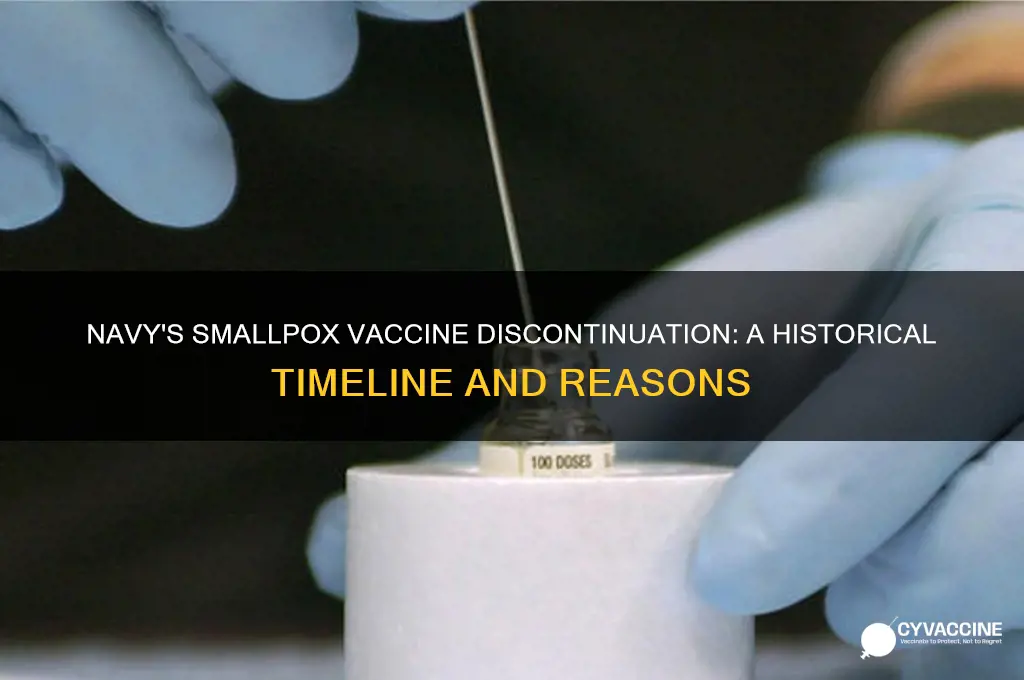 when did the navy stop giving the small pox vaccine