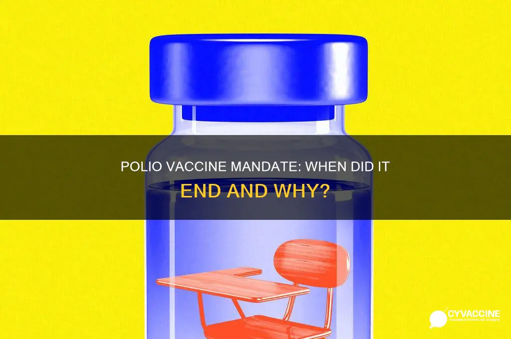 when did the polio vaccine stop being mandatory
