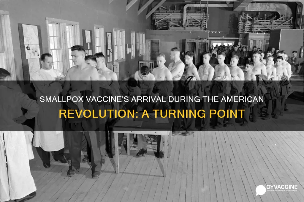 when did the smallpox vaccine come out american rev