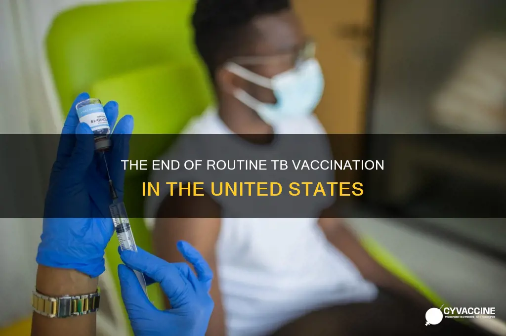 when did the tb vaccine stop in the us