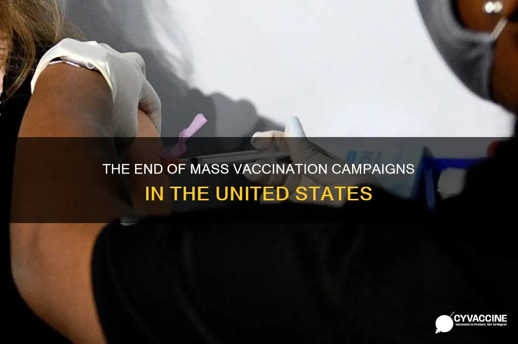 when did the us stop the big vaccinating shot