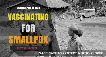 Smallpox Vaccination: The US History and End Date