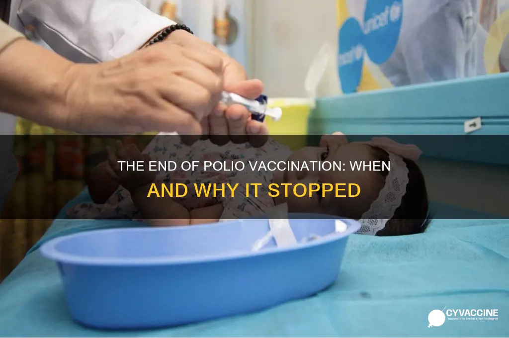 when did they quit giving the polio vaccine