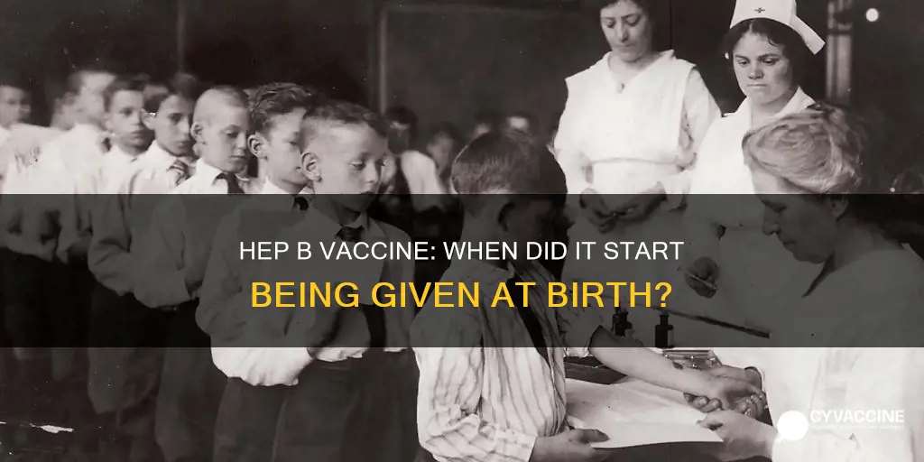 when did they start giving hep b vaccine at birth