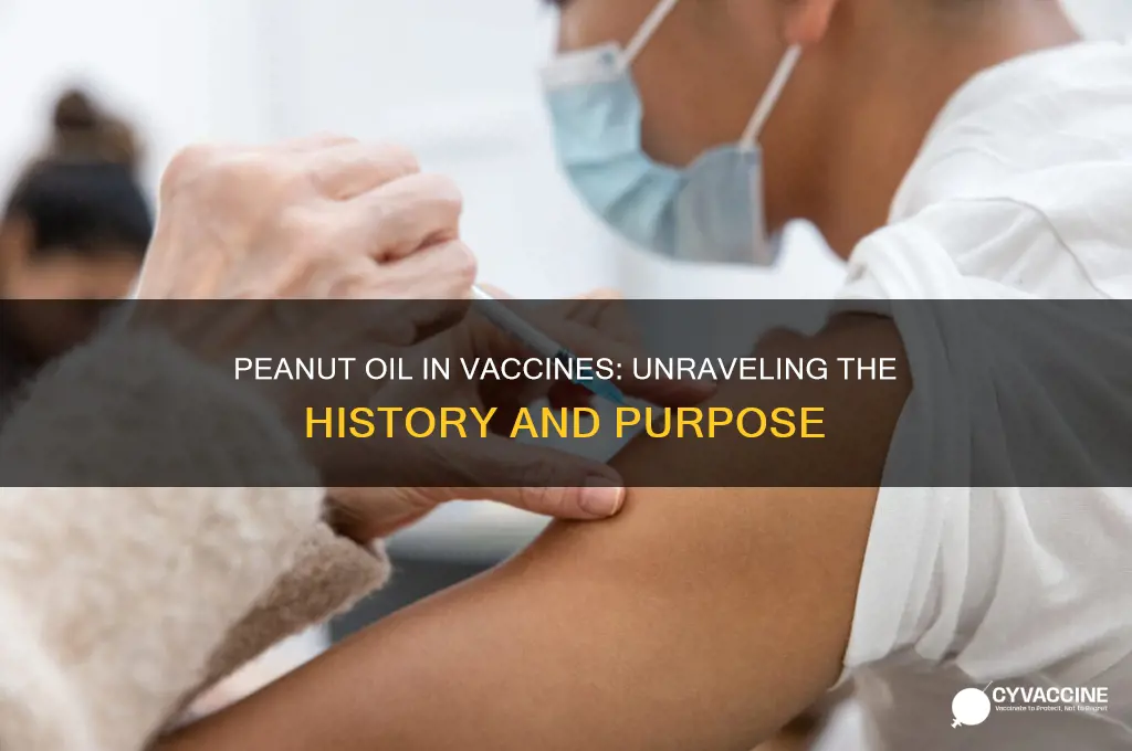 when did they start putting peanut oil in vaccines