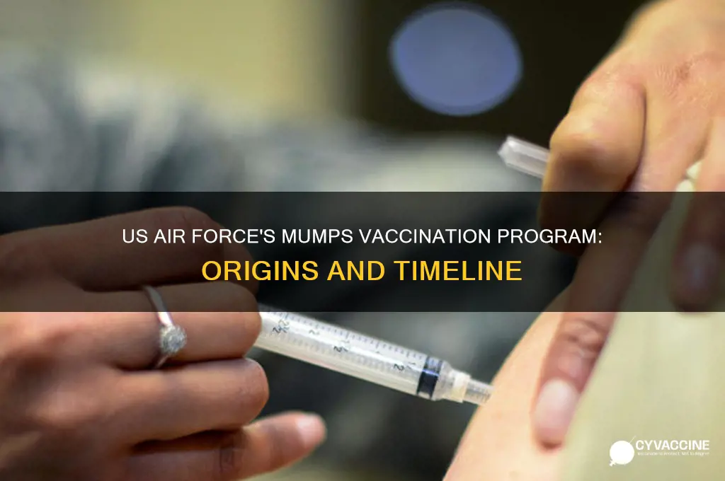 when did us air force start vaccinating against mumps