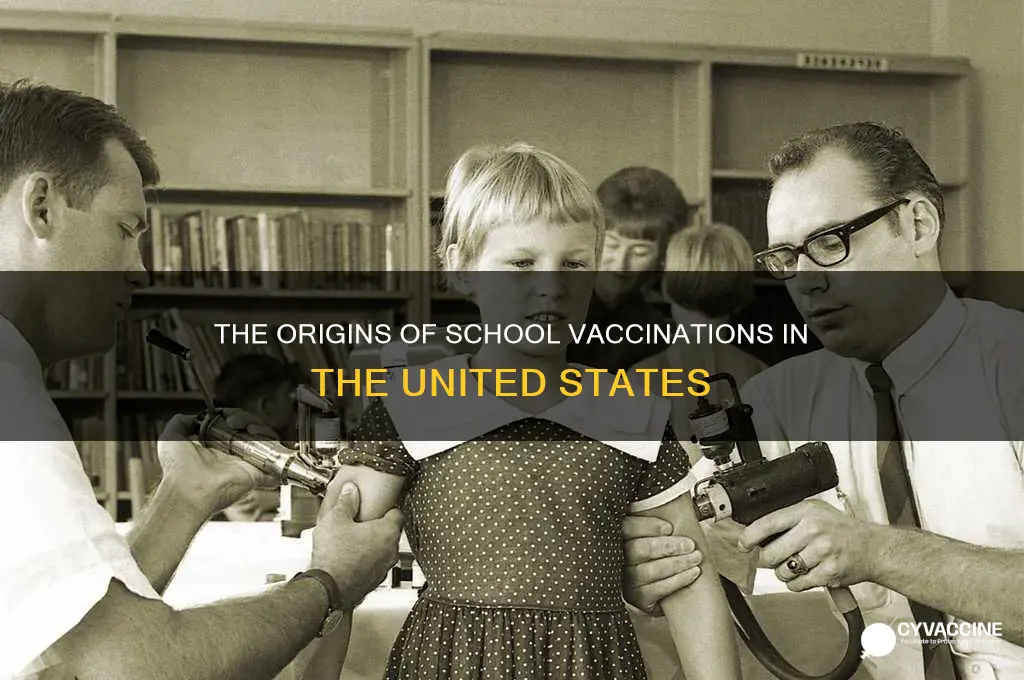 when did vaccinations begin in the united states schools