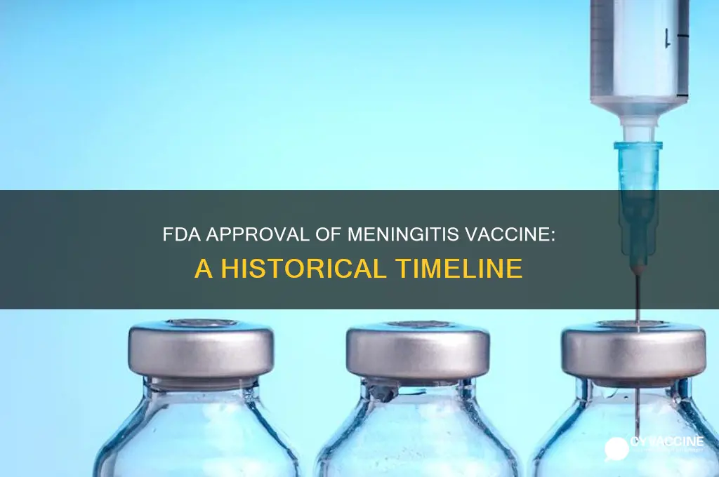 when did vaccine for meningitis got approved by fda