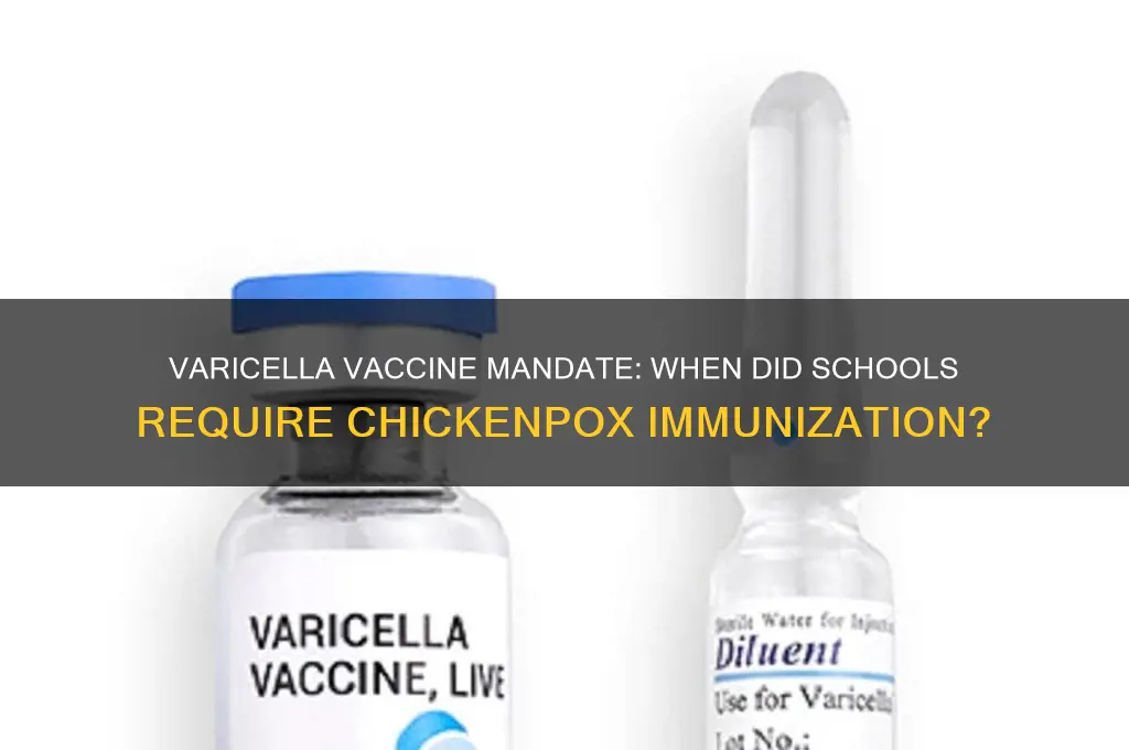 when did varicella vaccine become mandatory for school