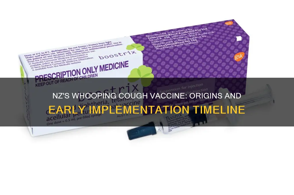 when did whooping cough vaccine start in nz