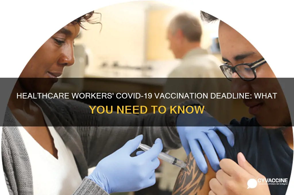 when do all healthcare workers have to be vaccinated by