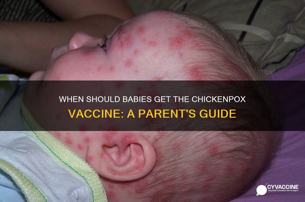 when do babies have the chicken pox vaccine