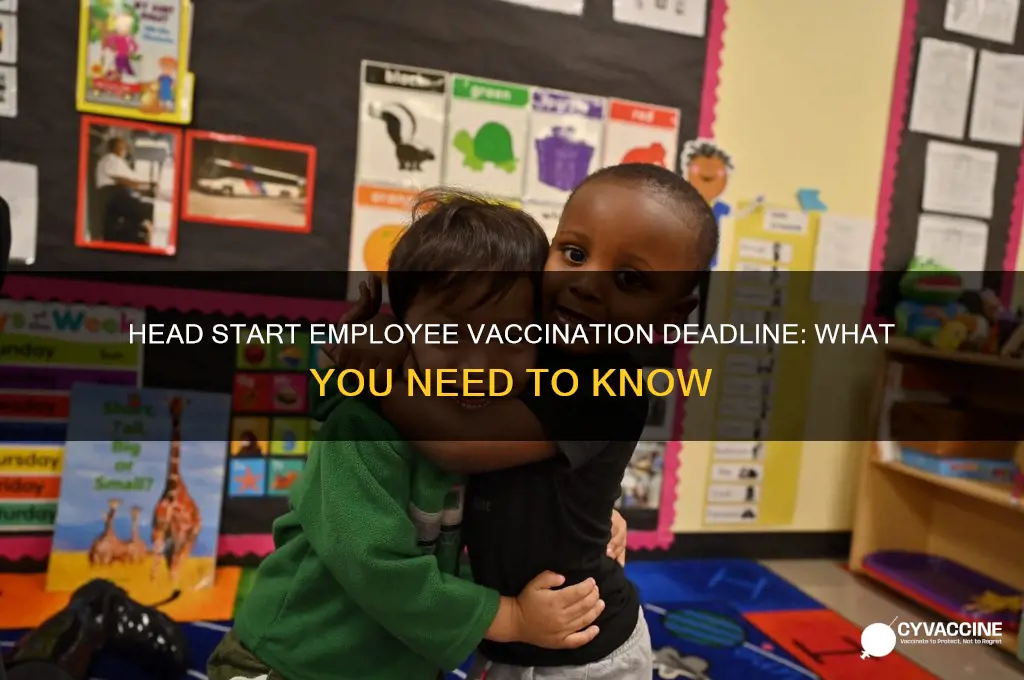 when do head start employees have to be vaccinated