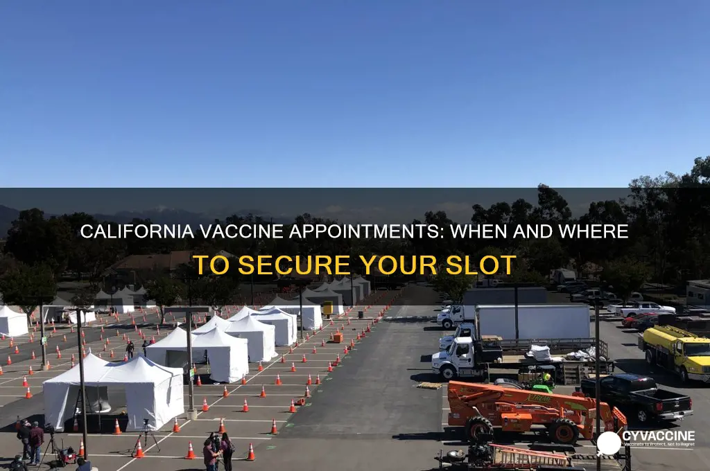 when do new vaccine appointments come out california