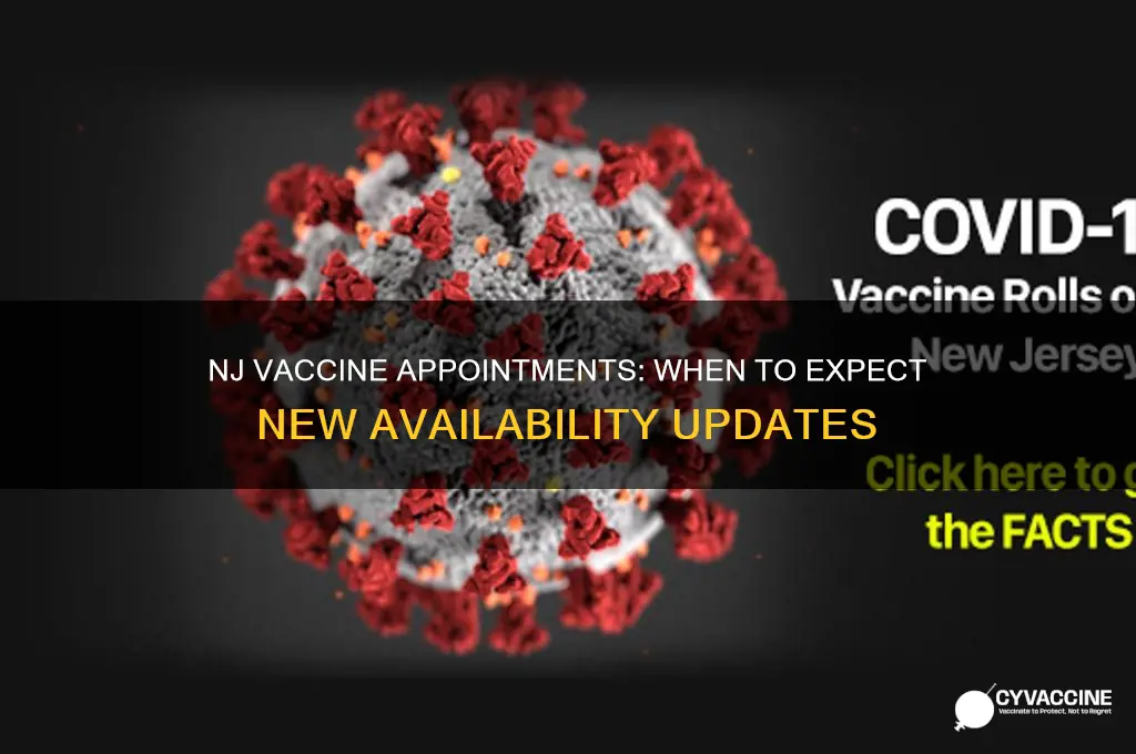 when do new vaccine appointments come out nj