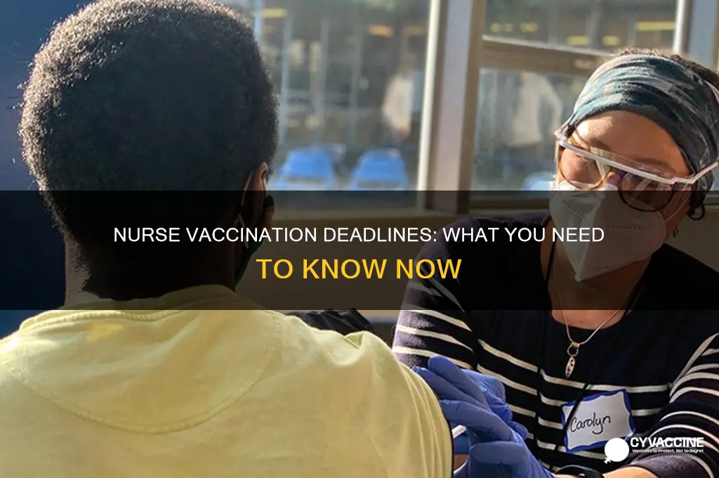 when do nurses have to be vaccinated by