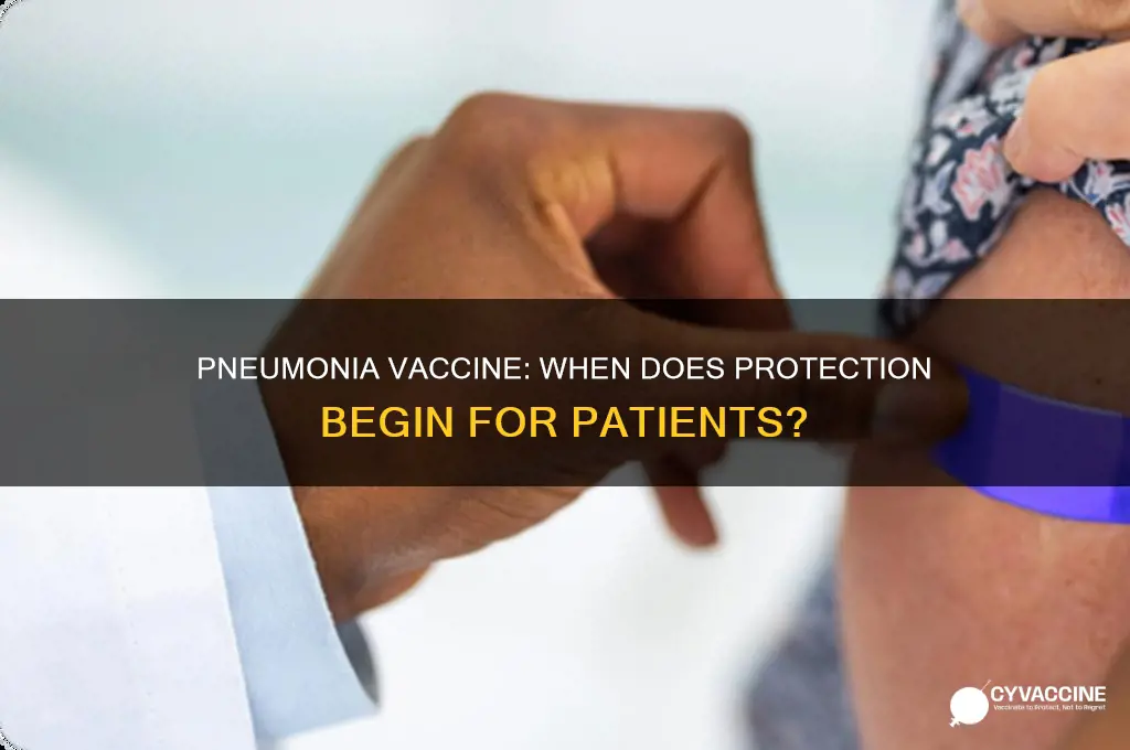 when do pnewmonia vaccine start protecting the patient