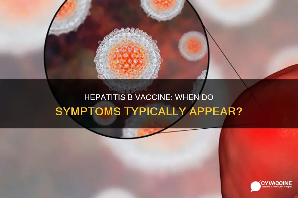 when do symptoms of hepatitis b vaccine appear