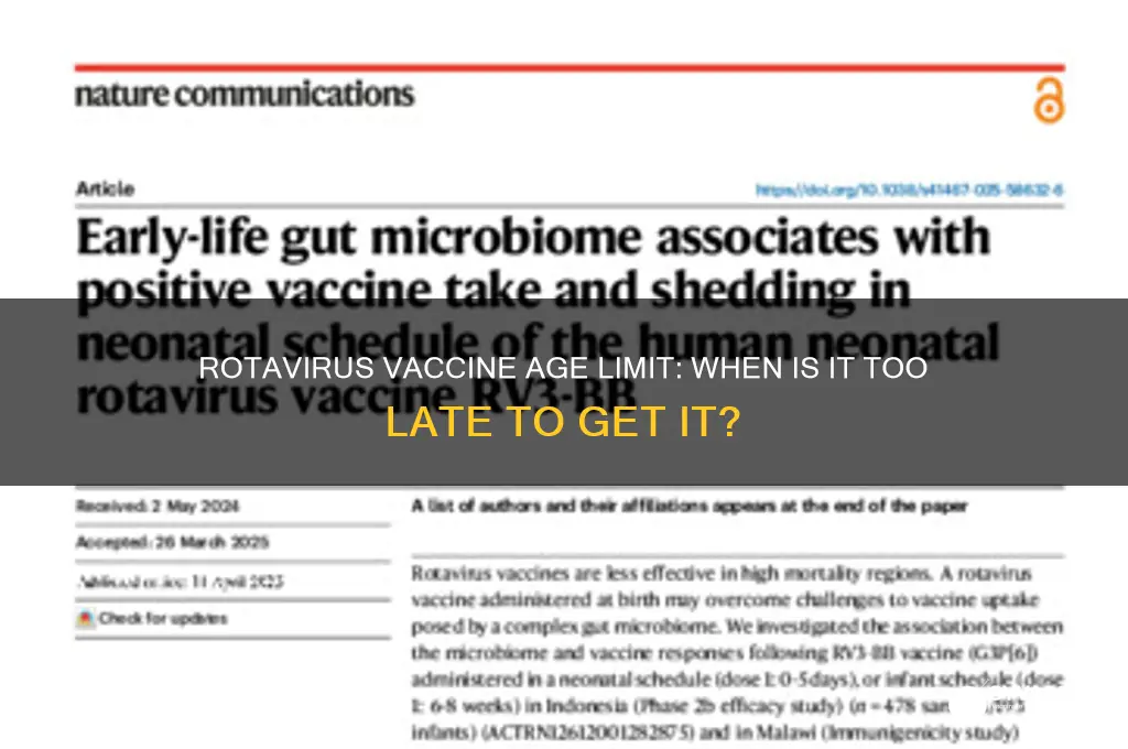 when do you age out of rotavirus vaccine