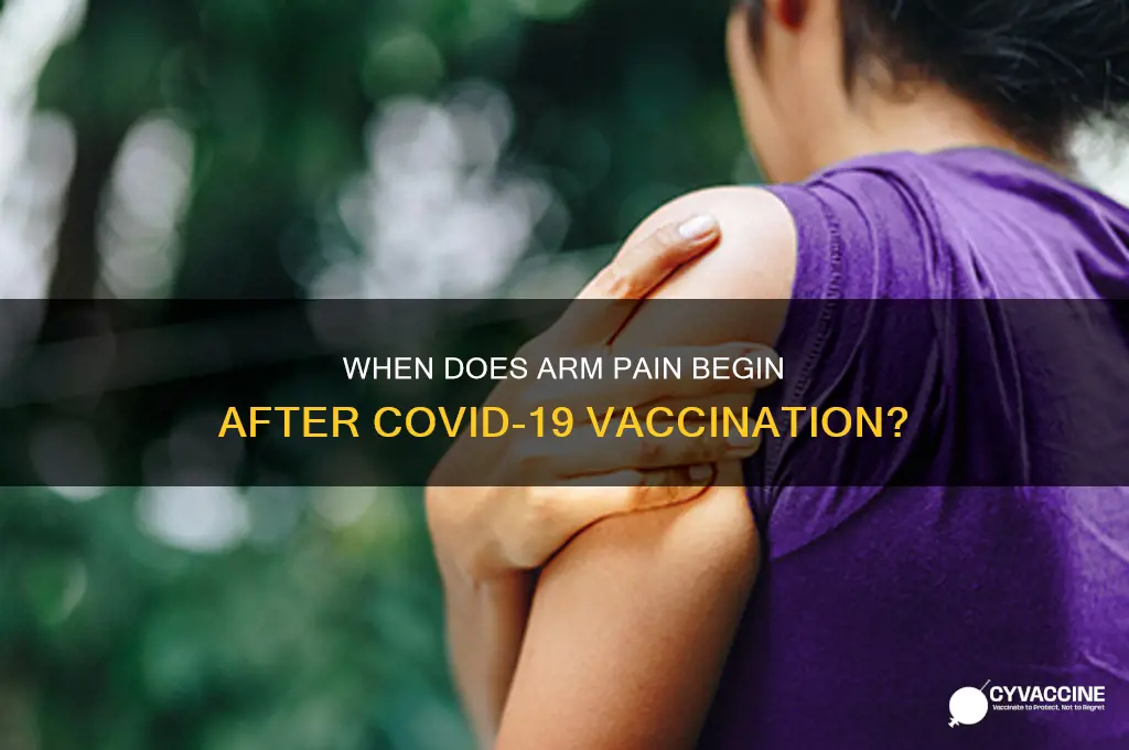 when does arm start to hurt after vaccine