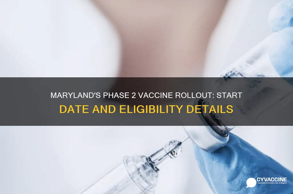 when does phase 2 vaccine start in maryland