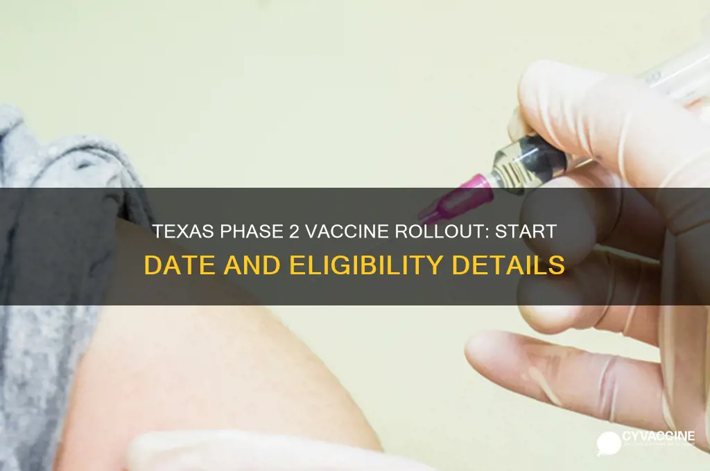 when does phase 2 vaccine start in texas