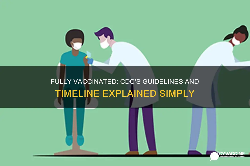 when does the cdc consider you fully vaccinated