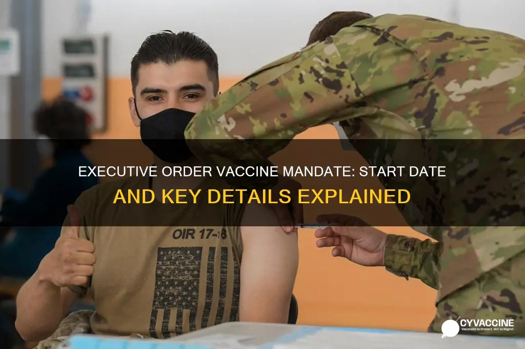 when does the executive order for vaccines start