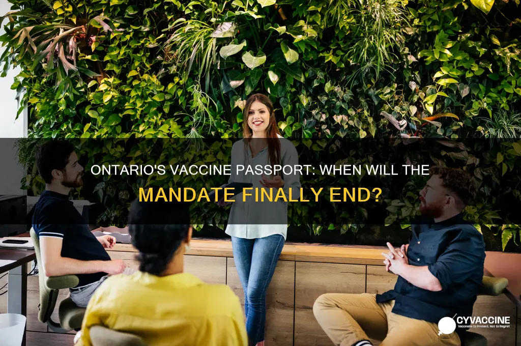 when does the vaccine passport end in ontario