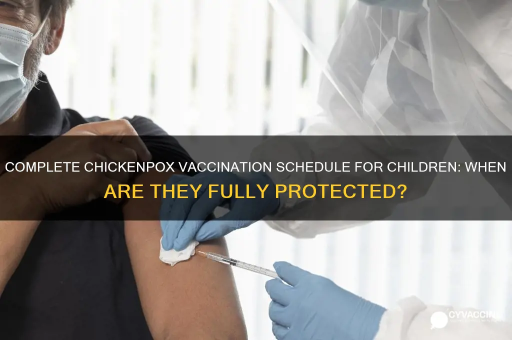 when is a child fully vaccinated against chickenpox
