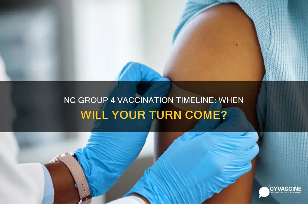 when is group 4 likely to be vaccinated in nc