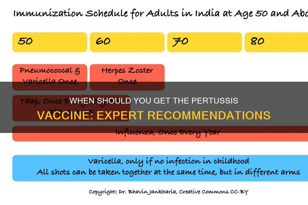 when is it recommended to receive pertussis vaccine