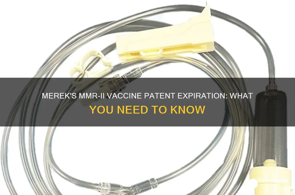 when is mereks mmr 2 vaccine patent expiration