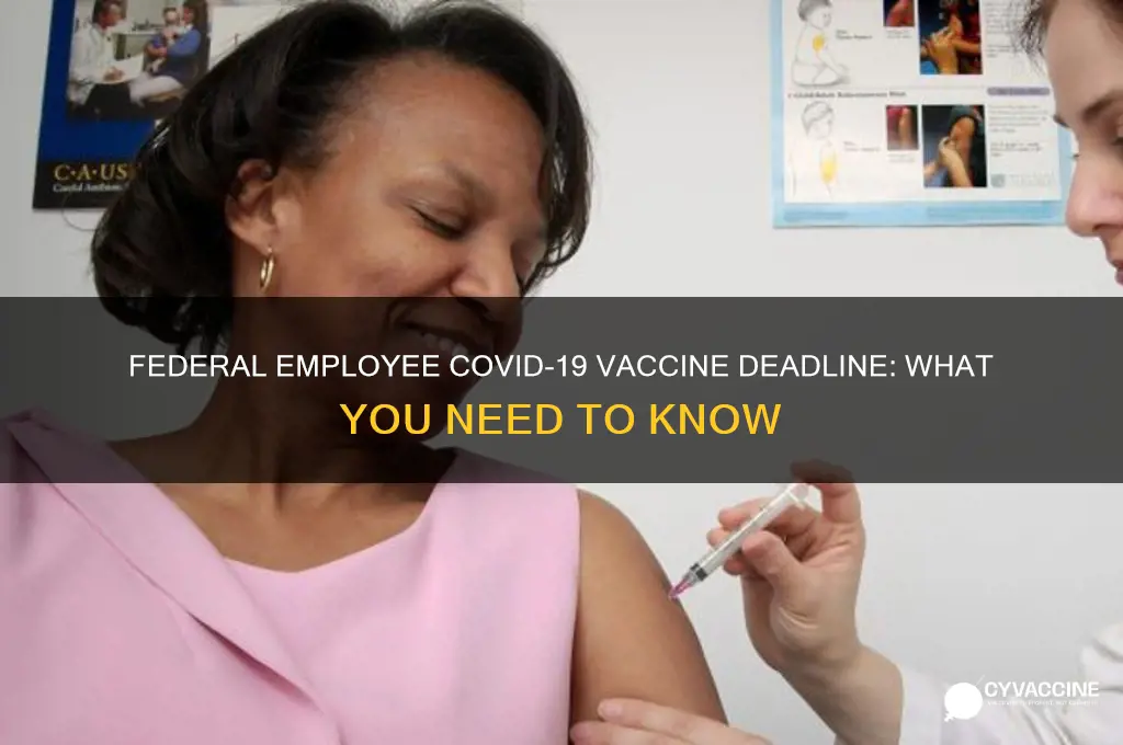 when is the deadline for federal employees to be vaccinated